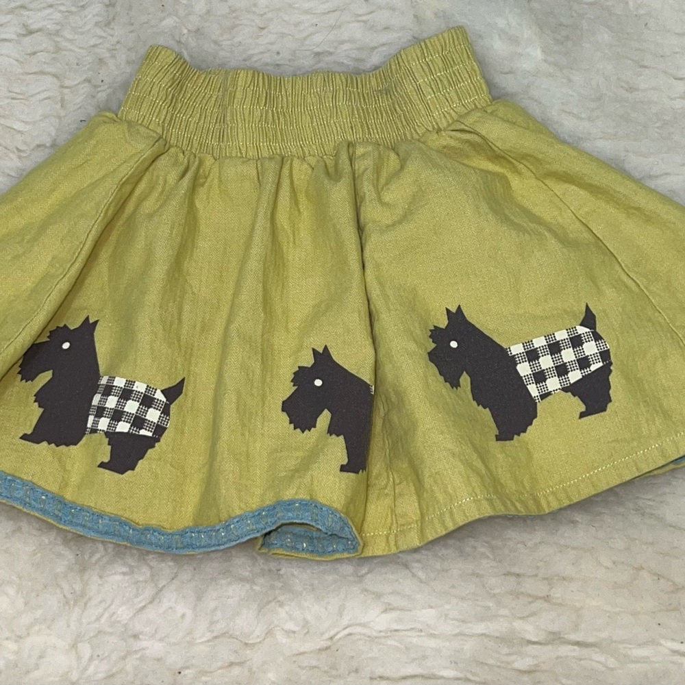 Matilda Jane Yellow Skirt with Dog Print